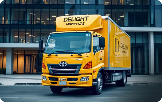Delight Movers truck for a move in Al Barsha