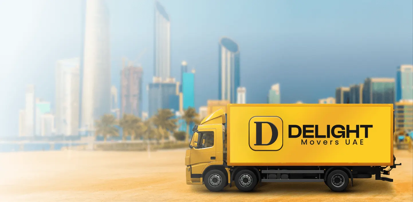 Delight Movers UAE truck in Dubai for a villa relocation