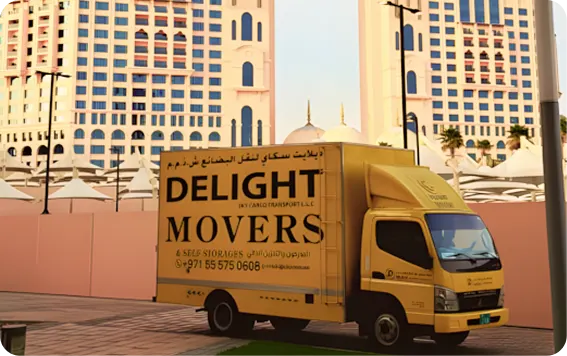 Delight Movers UAE truck for international and inter-emirate relocation
