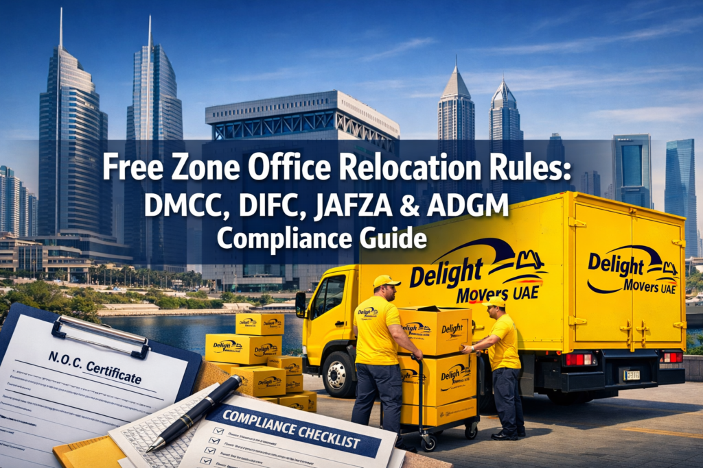 Free Zone Office Relocation Rules: DMCC, DIFC, JAFZA & ADGM Compliance Guide