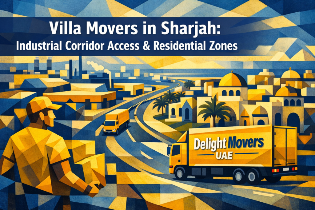 Villa movers in Sharjah relocating between industrial and residential areas